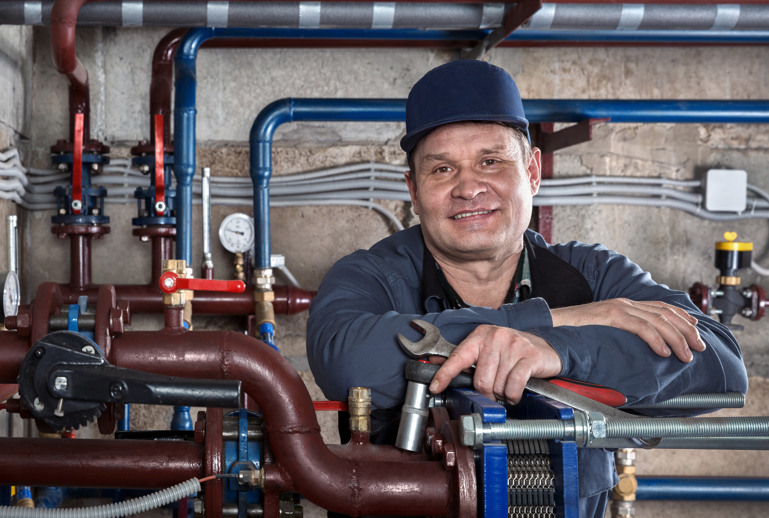 Portrait plumbing engineer. Portrait plumbing engineer.